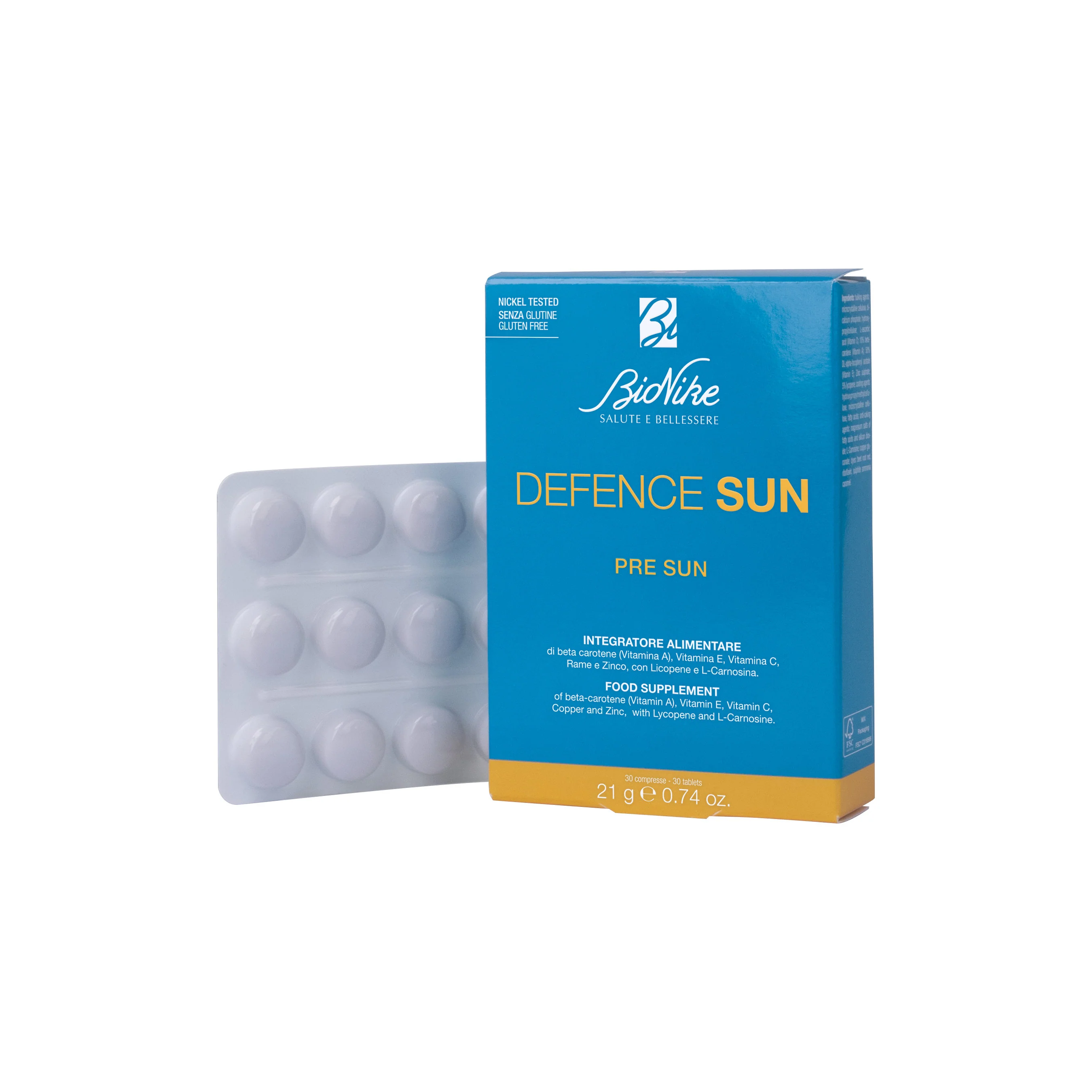 Defence Sun Pre-Sun Nahrungsergänzungsmittel – Bräunungsvorbereitung, Sonnenschutzmittel