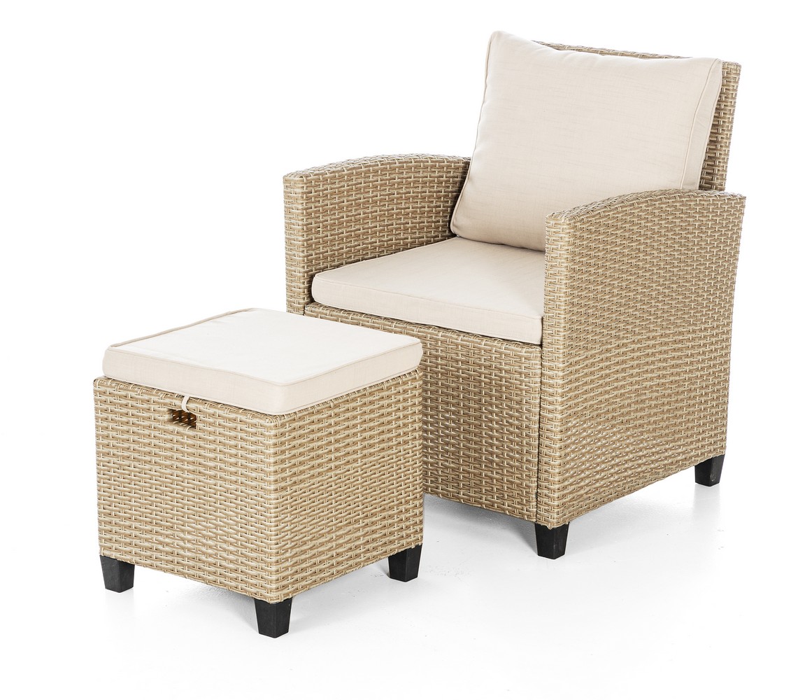 HC Garten & Freizeit Dining-Ecklounge inkl. Sitz- und Rückenkissen braun/beige