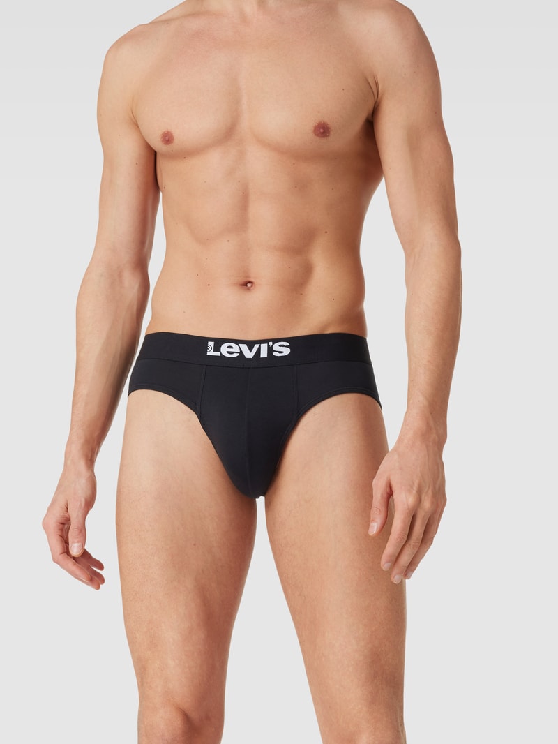 Slip mit Label-Detail Modell 'SOLID BASIC' in schwarz