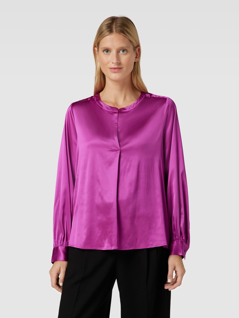 Bluse in Satin-Optik Modell 'ENFA' in fuchsia