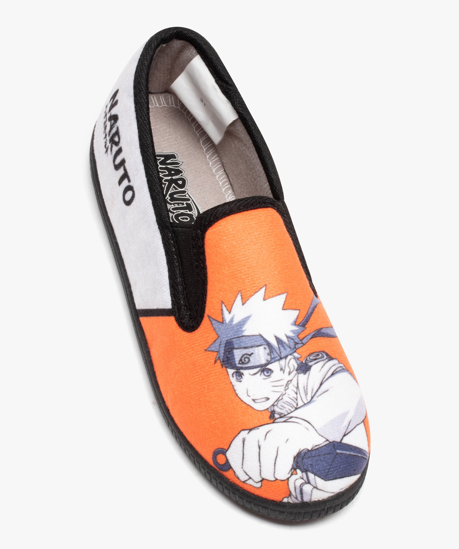 Chaussons Garçon pantoufle en velours - Naruto noir | GEMO