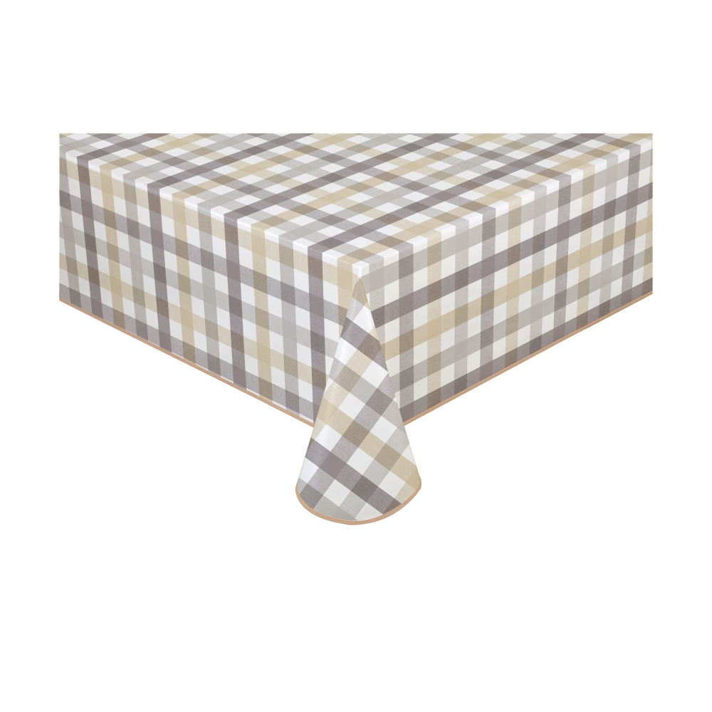Tischdecke Karo pastell beige