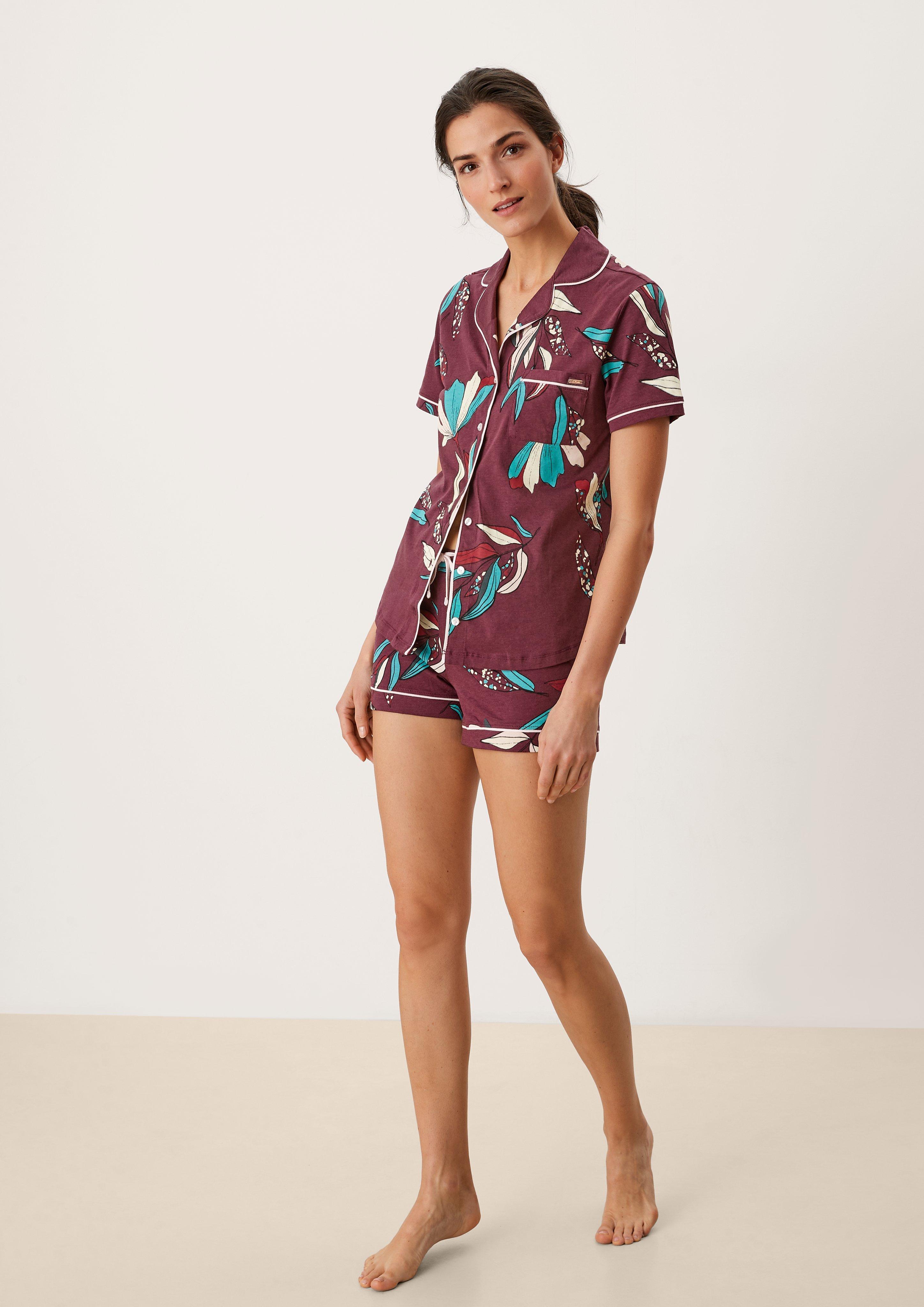 Kurzer Jerseypyjama mit Viskose  6006295-38F4