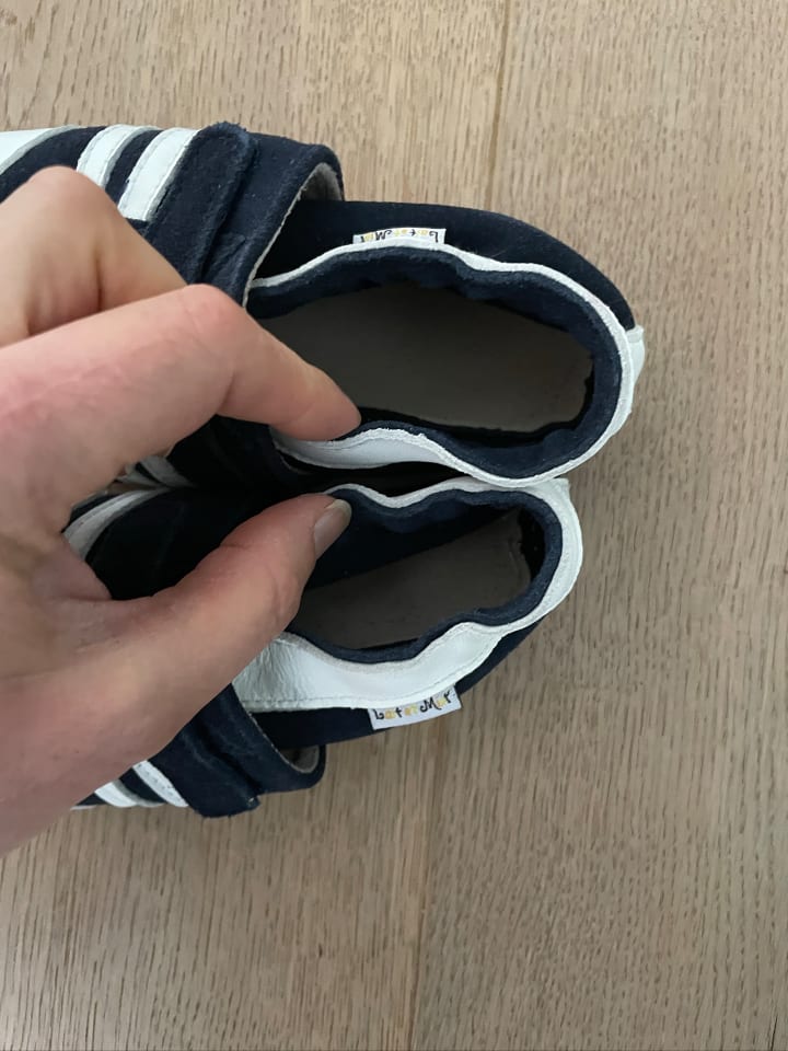 Lait et Miel Leder-Krabbelschuhe in Dunkelblau günstig kaufen 27/28