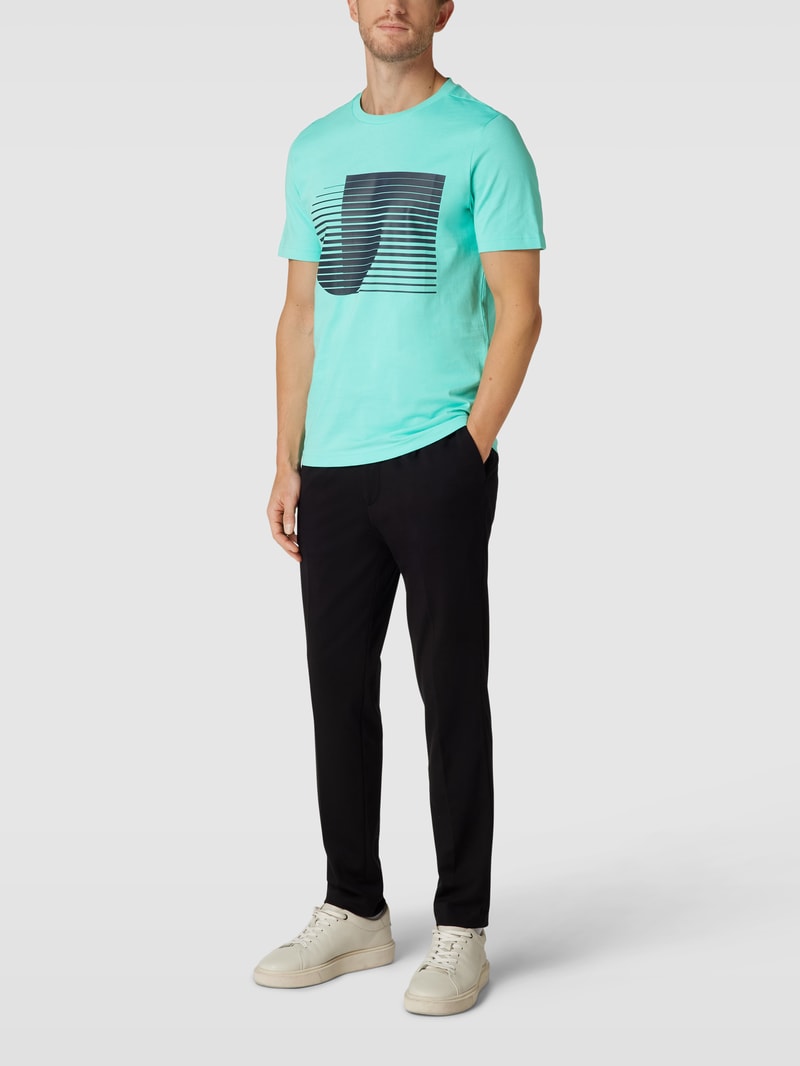 T-Shirt mit Motiv-Print Modell 'Tee 6' in hellgrün