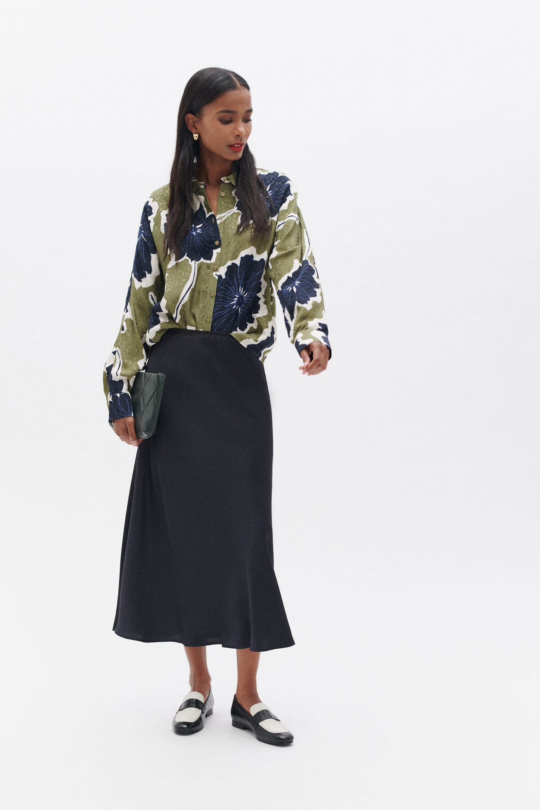Jupe jalentina bleu marine femme