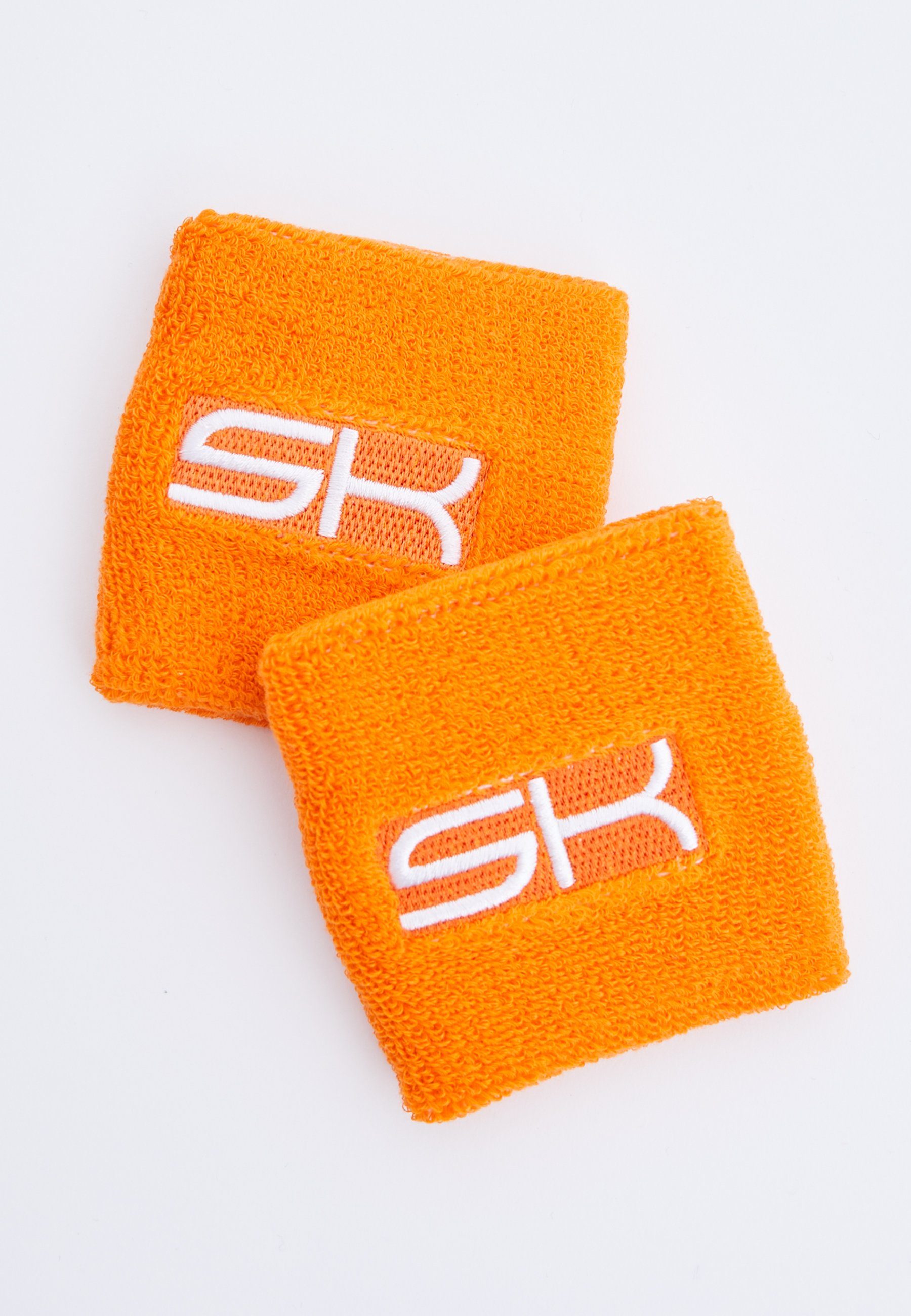 SPORTKIND Schweißband Tennis Schweißbänder klein 2er Set unisex Kinder & Erwachsene, orange