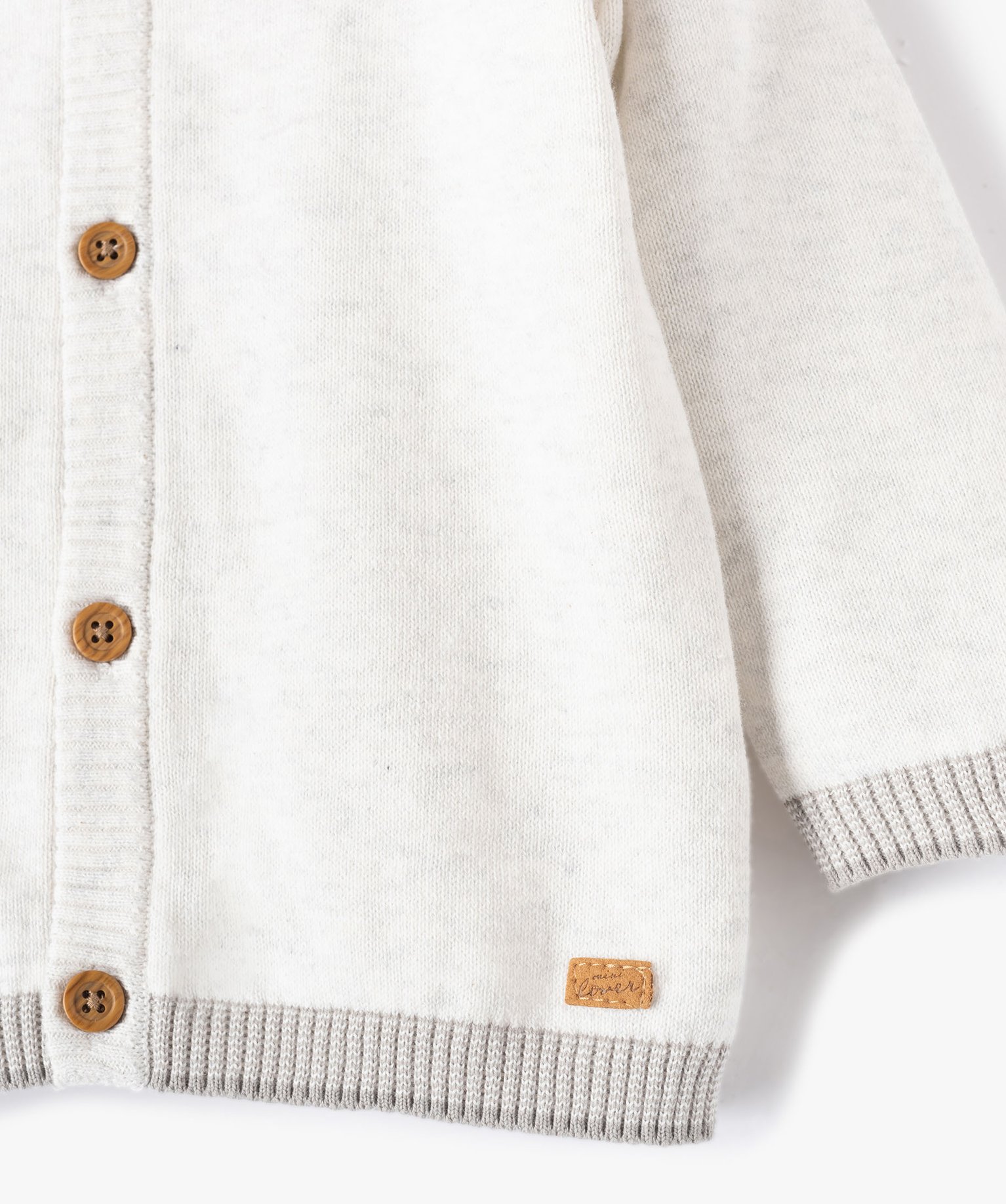 Gilet bébé Garçon avec finitions contrastantes gris clair | GEMO
