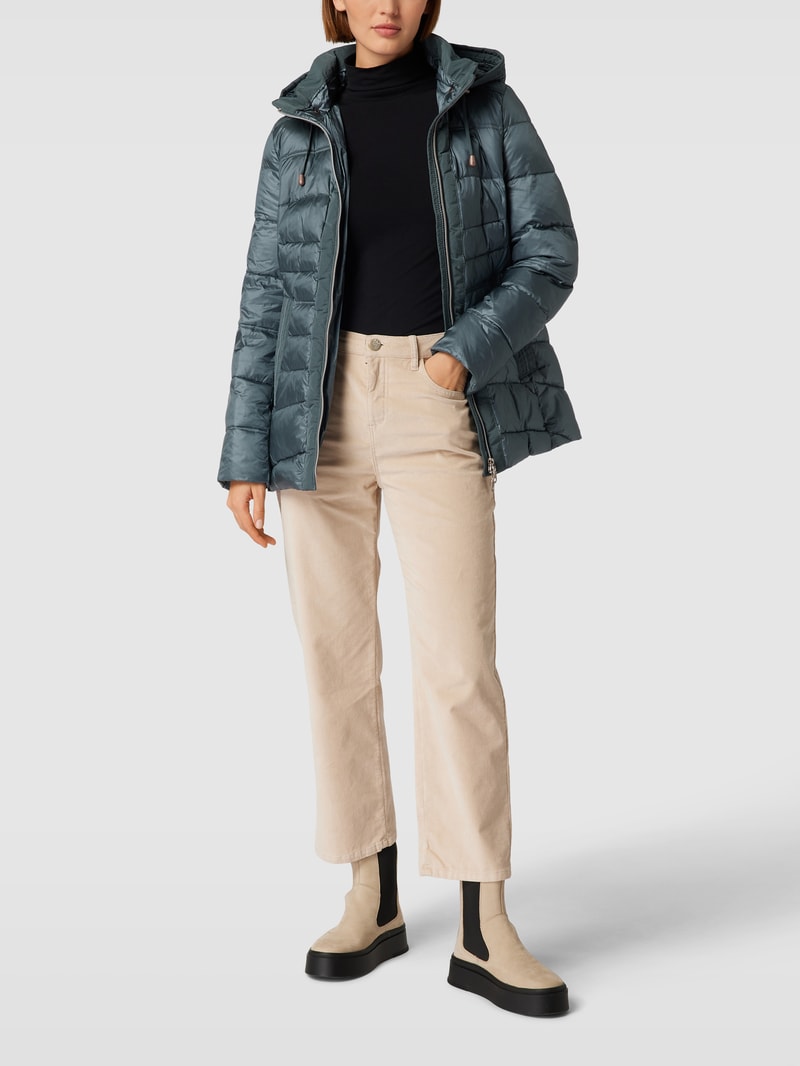 Jacke mit herausnehmbarer Kapuze in petrol