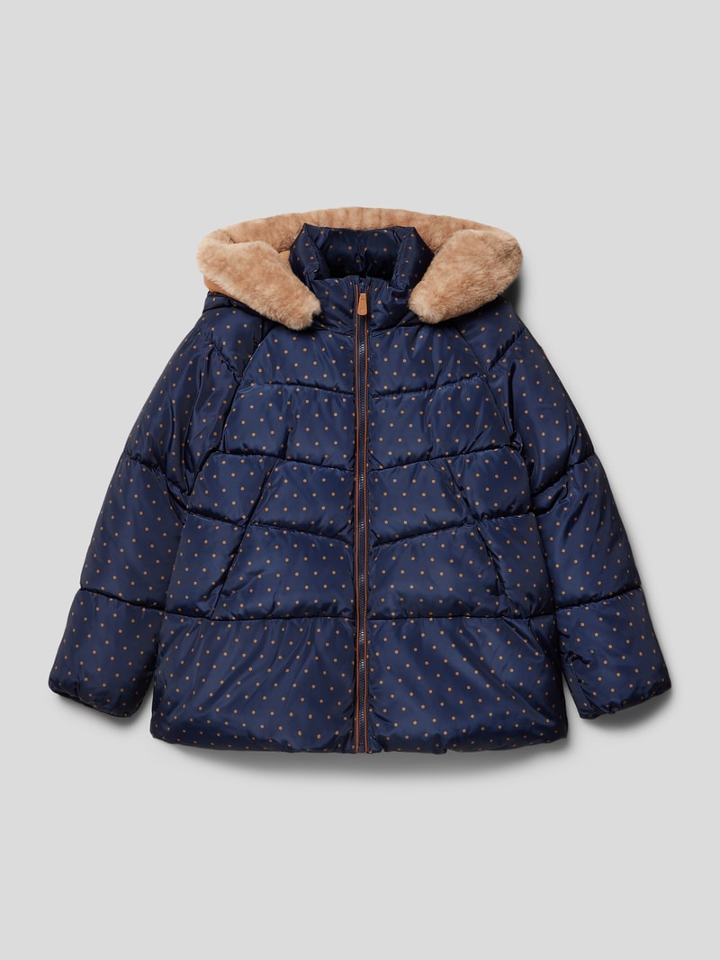 Jacke mit Allover-Muster in marineblau