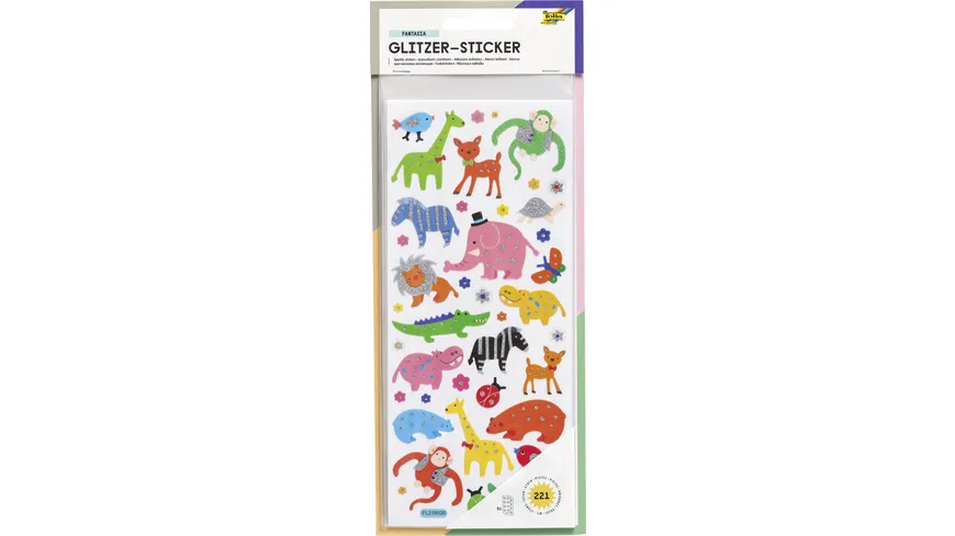 folia Glitzer-Sticker Fantasia sortiert