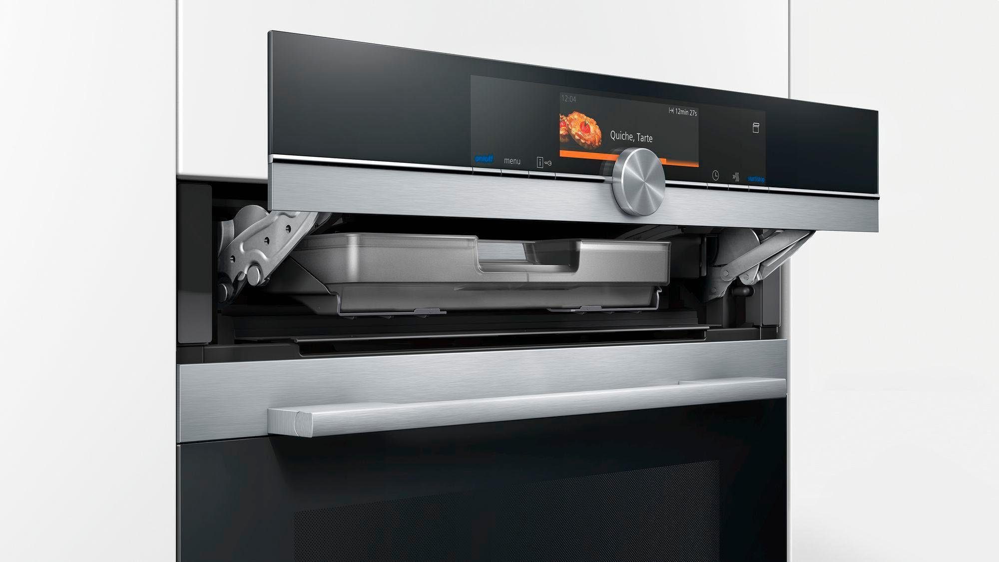 SIEMENS Dampfbackofen HS658GXS7, mit 3-fach-Teleskopauszug, ecoClean Plus