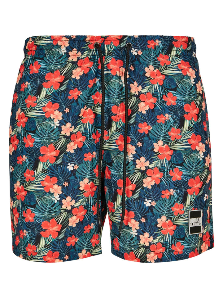 Urban Classics Urban Classics Badeshorts in blk/tropical günstig kaufen