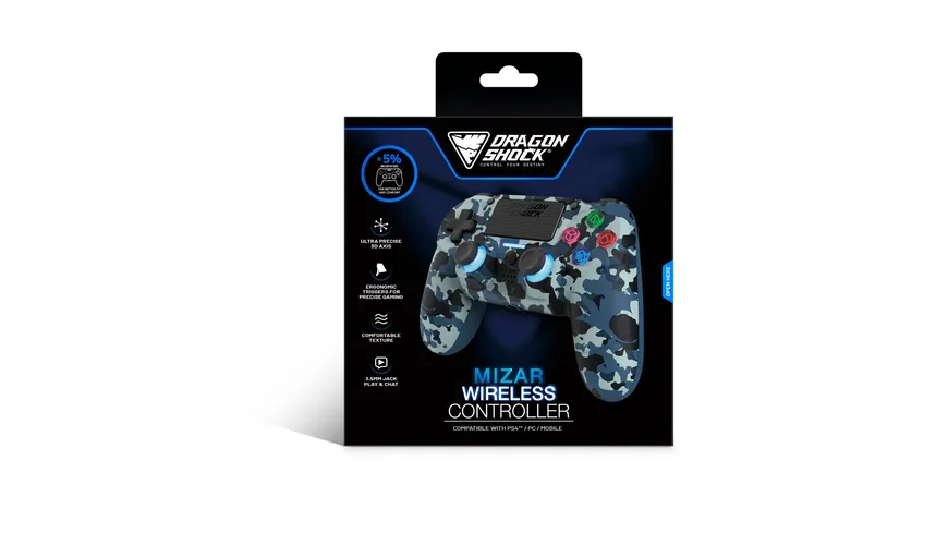 Mizar Wireless Controller für PS4 Blau Camo