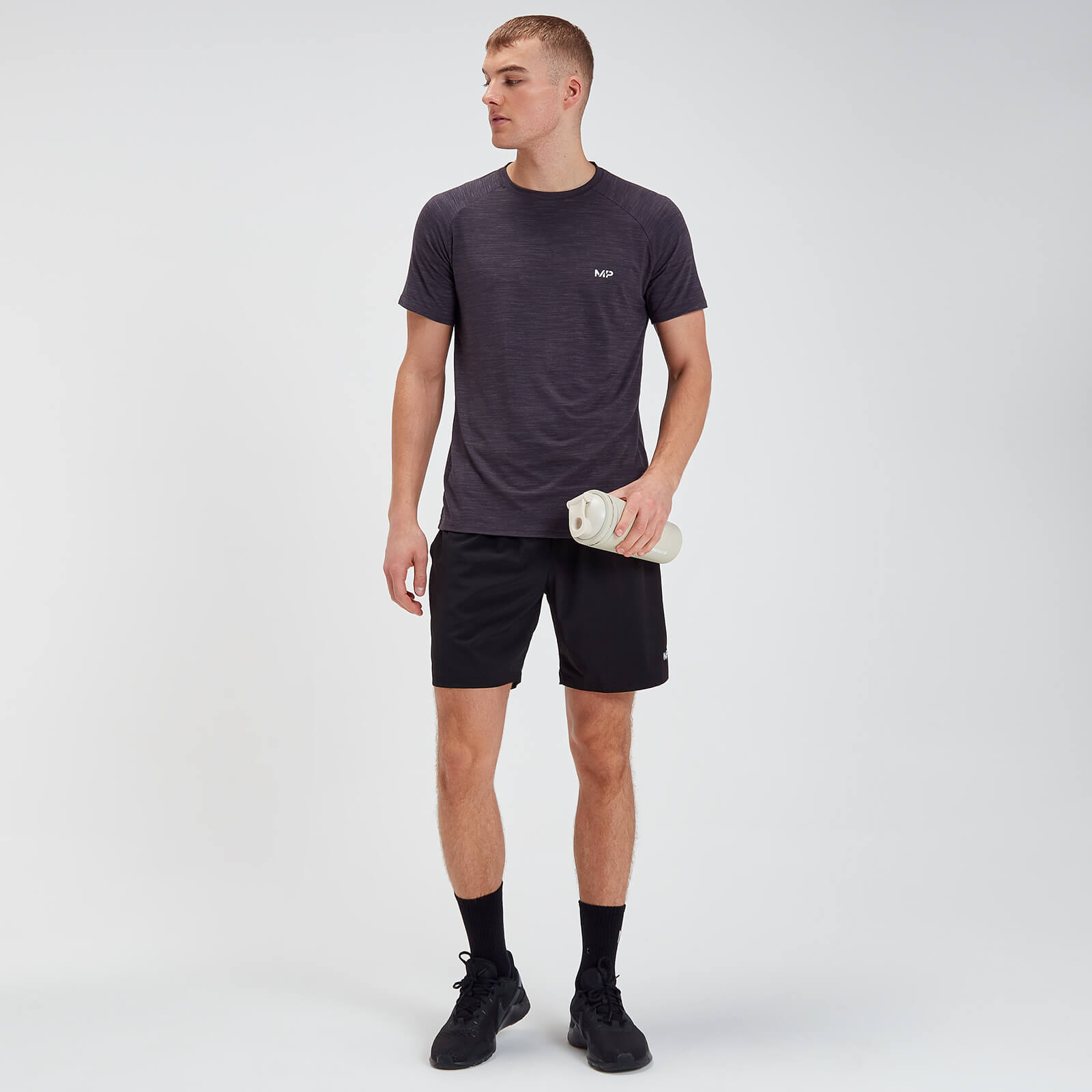 T-Shirt à Manche Courte MP Performance - Noir & Gris