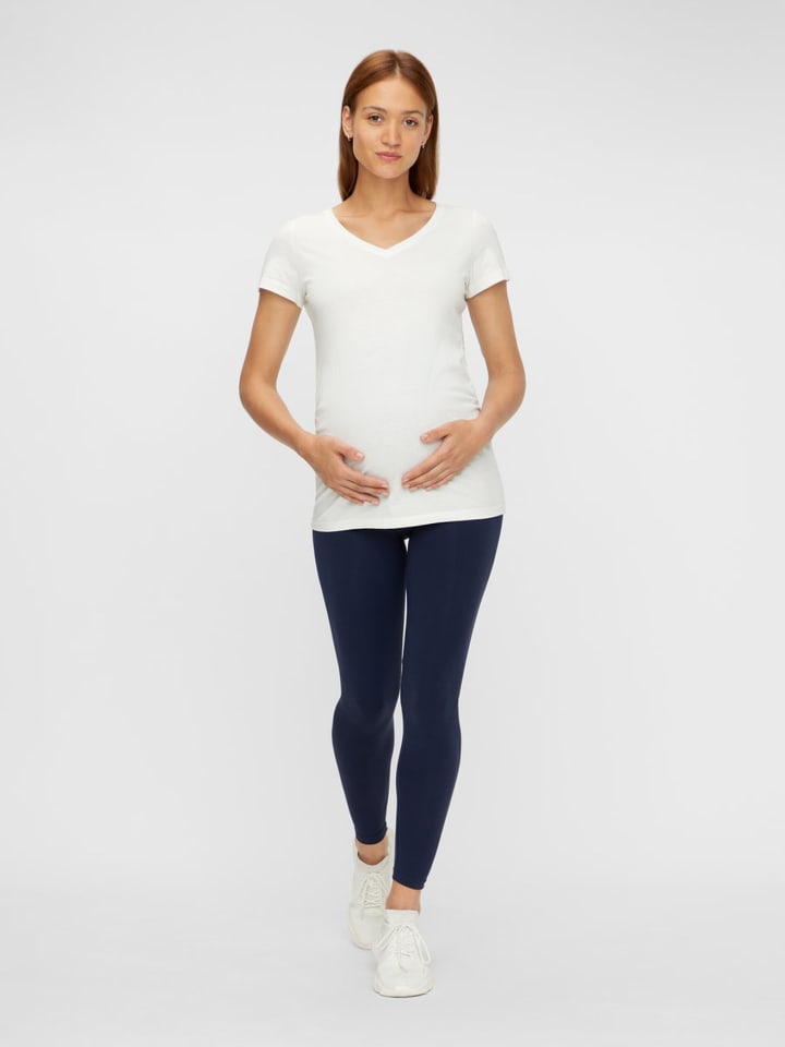 mama licious Umstands Leggings Bauch Yoga Hose für Schwangere in Navy günstig kaufen L/XL