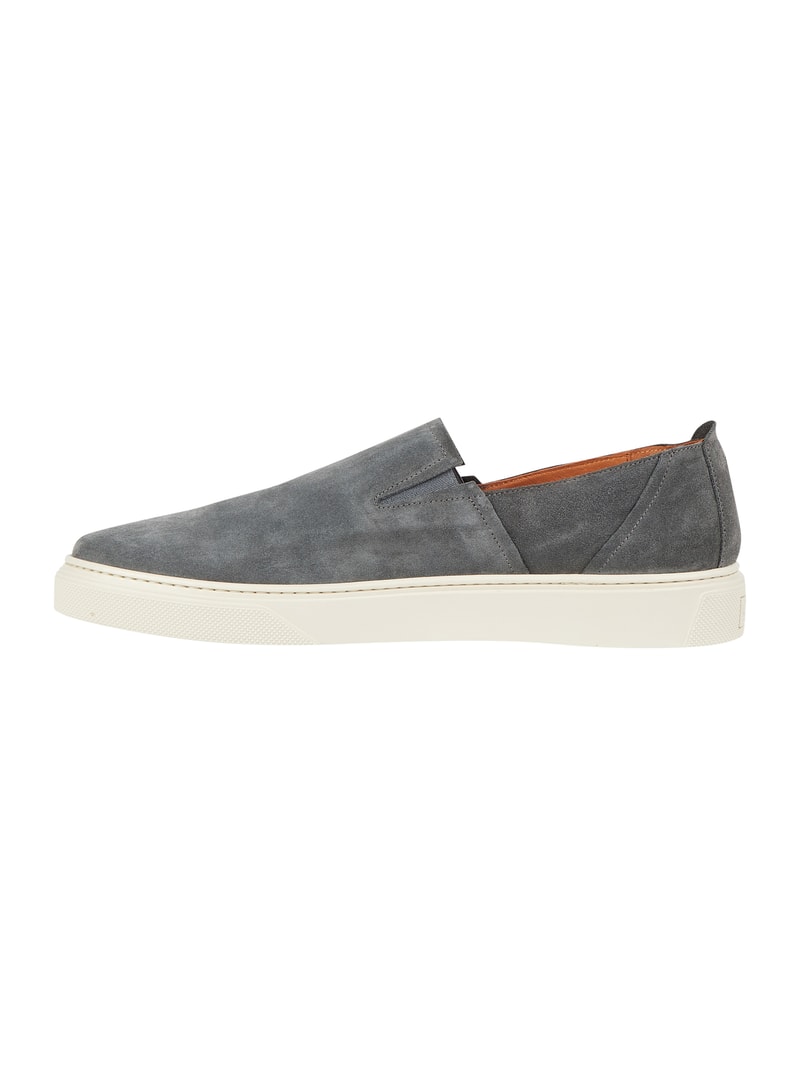 Slip-on-Sneaker aus Veloursleder Modell 'Cisandro' in dunkelgrau