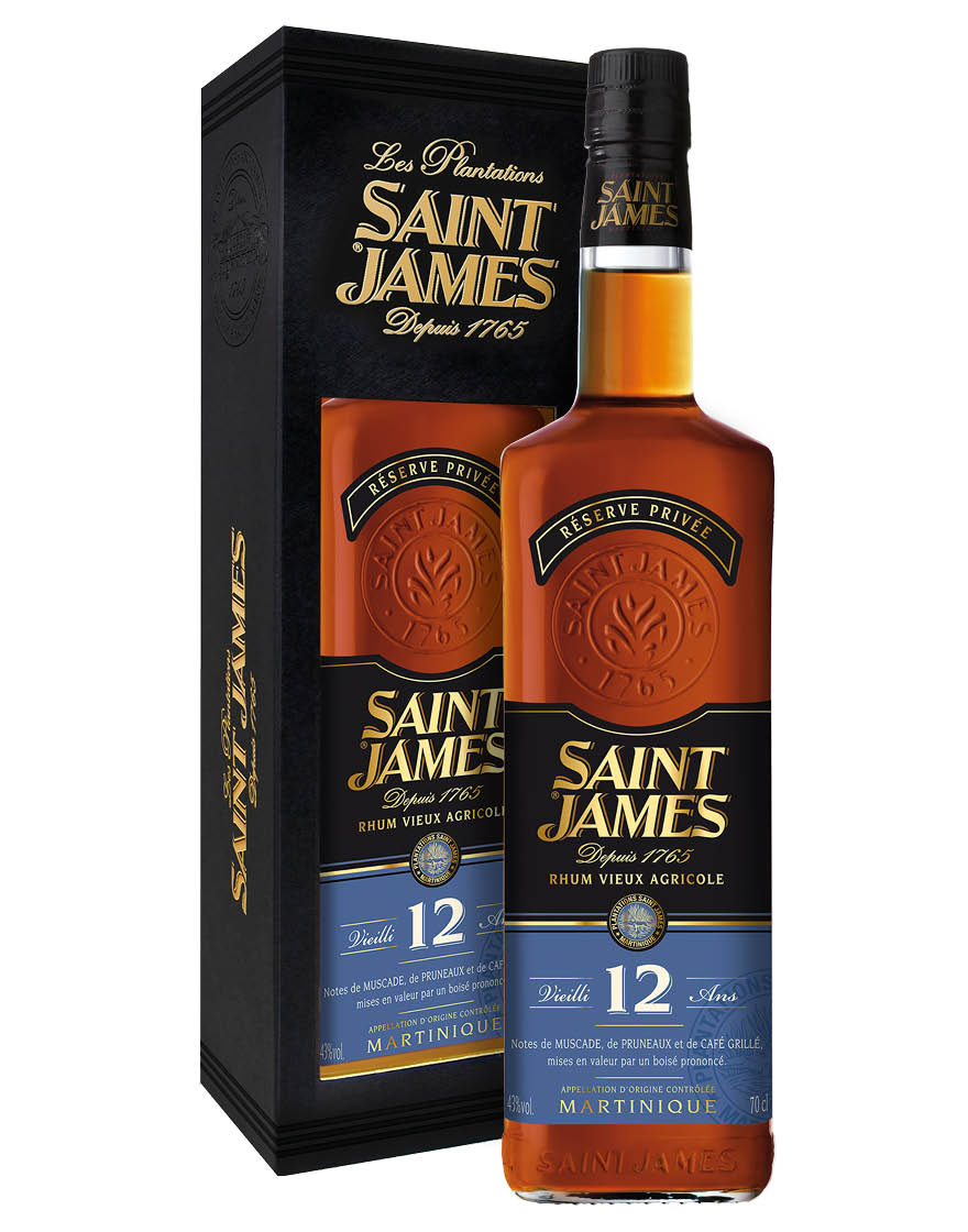 Martinique AOC Rhum Vieux Agricole 12 Years Saint James 0,7 ℓ, En Étui