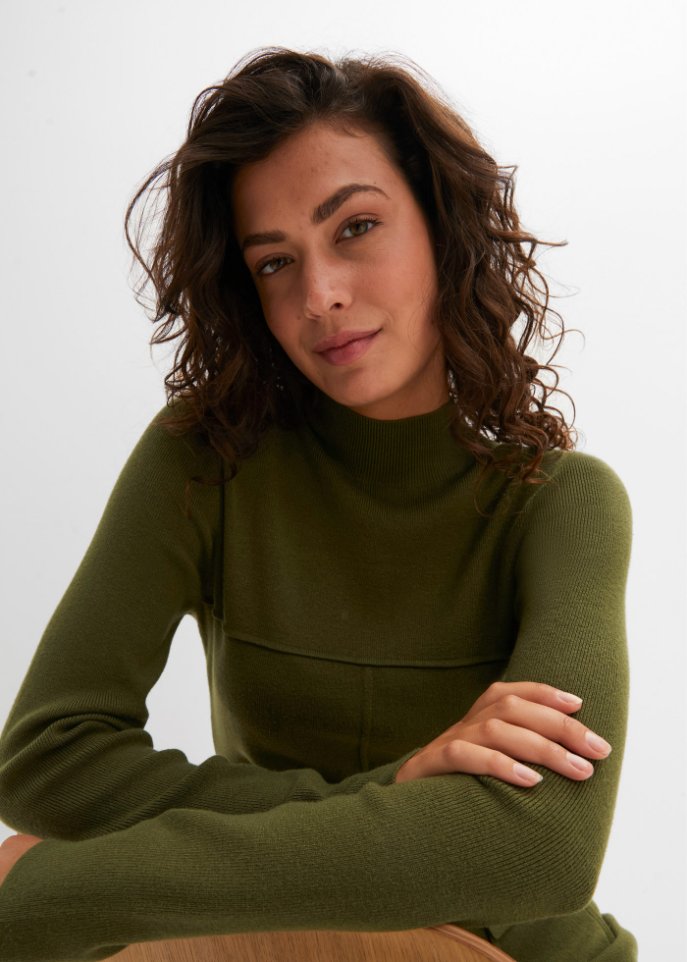 Strickkleid mit Patten-Taschen