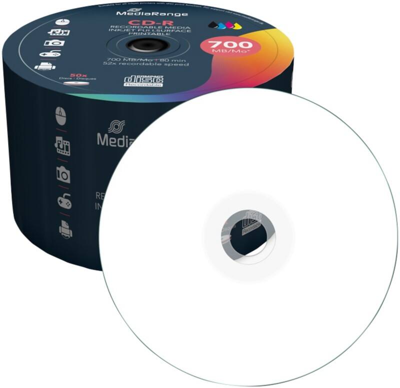 MediaRange CD-R MR208 Bedruckbar 80 min 700 MB 50 Stück