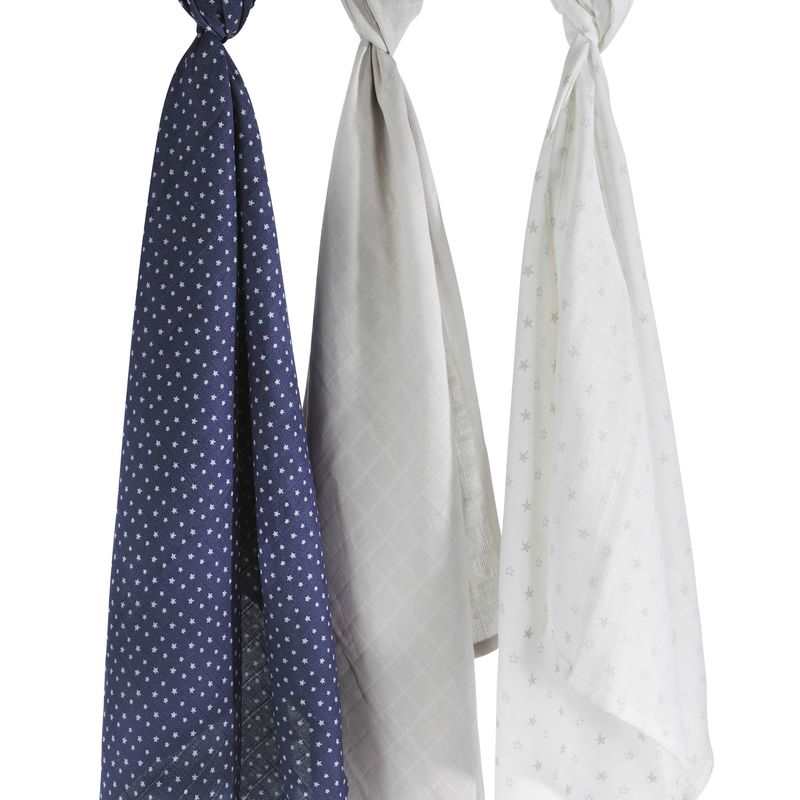 Lot de 3 langes coton bio Merlin