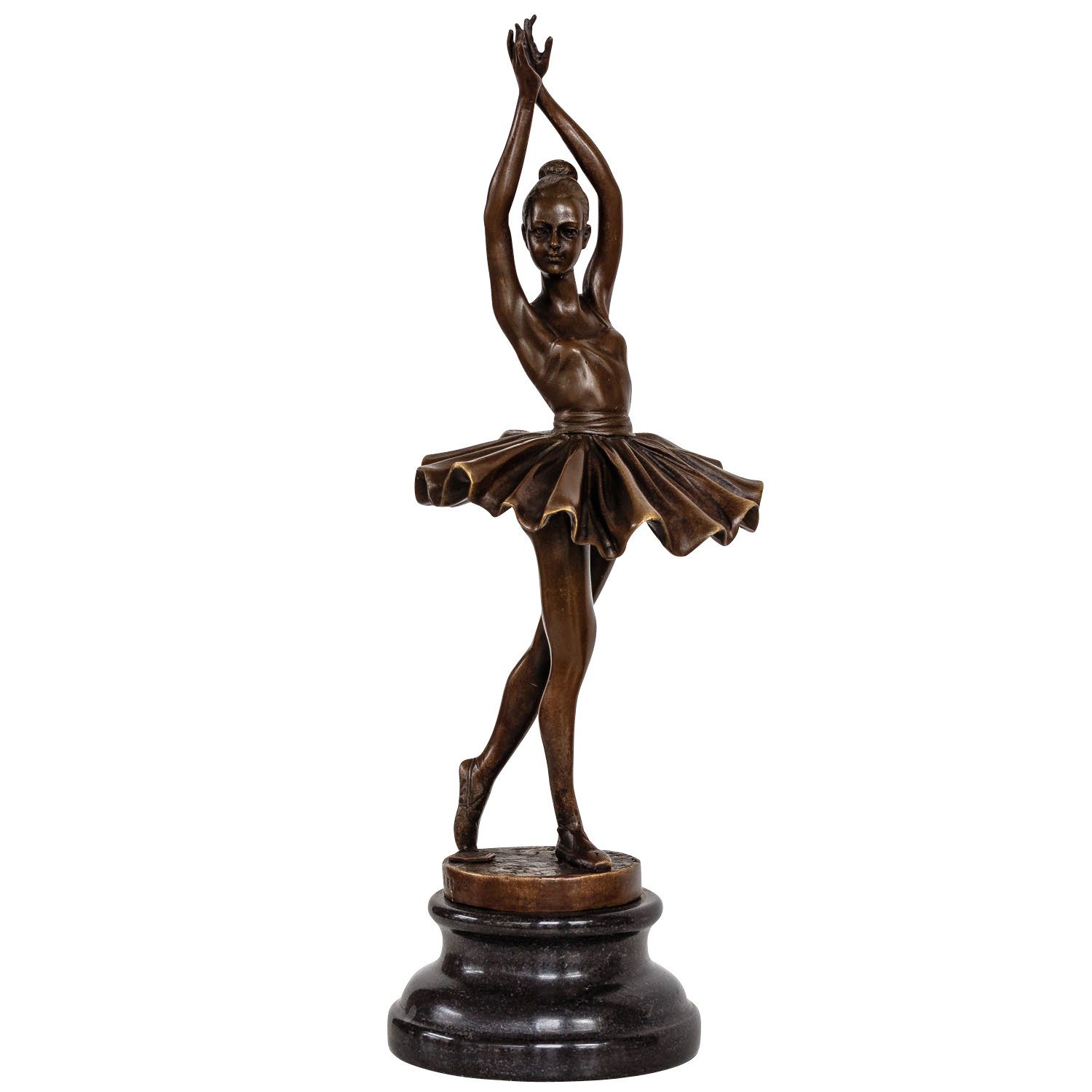 Aubaho Skulptur Bronzeskulptur Tänzerin Ballerina nach Degas Ballett Bronze Figur Repl