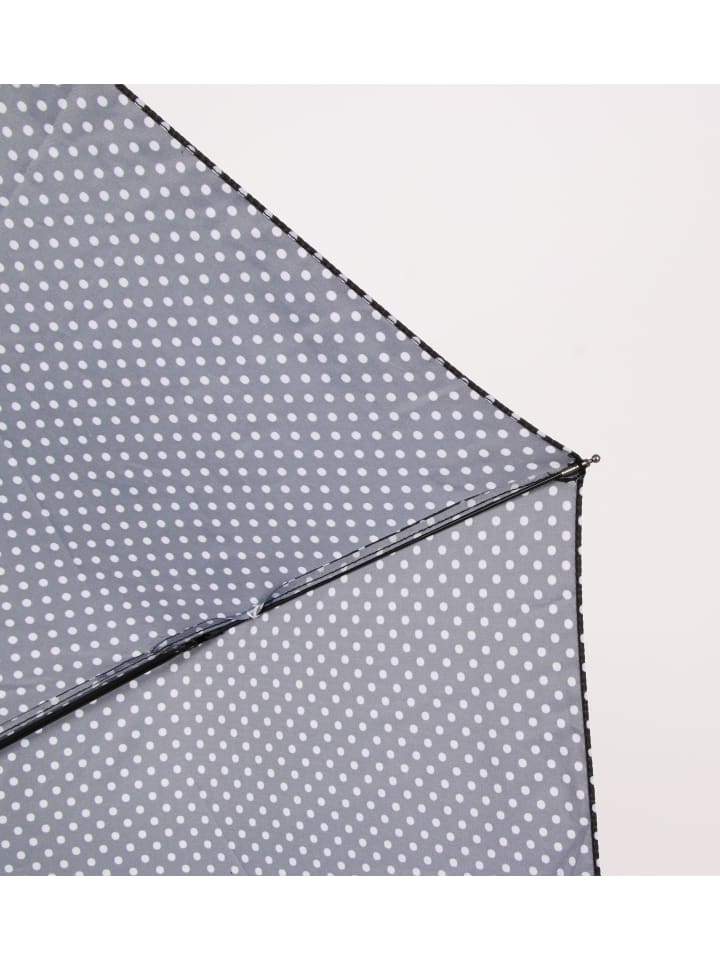 COFI 1453 Teleskop Taschenschirm mit Schutzhülle gepunktet Fiberglasstange in Schwarz günstig kaufen onesize