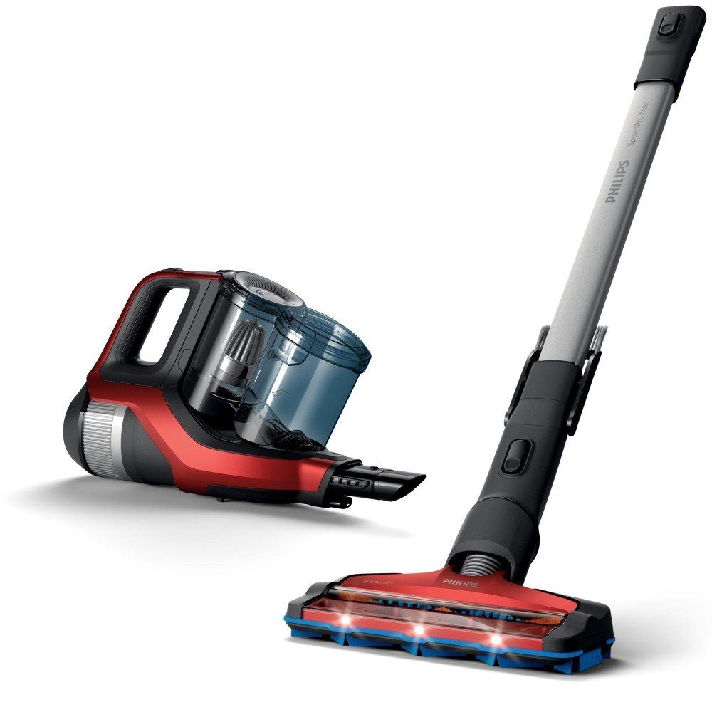 Philips Akku-Handstaubsauger XC7043/01 SpeedPro Max, beutellos, 360°-Saugdüse mit LEDs, PowerBlade Digitalmotor, Dreifach-Filtersystem