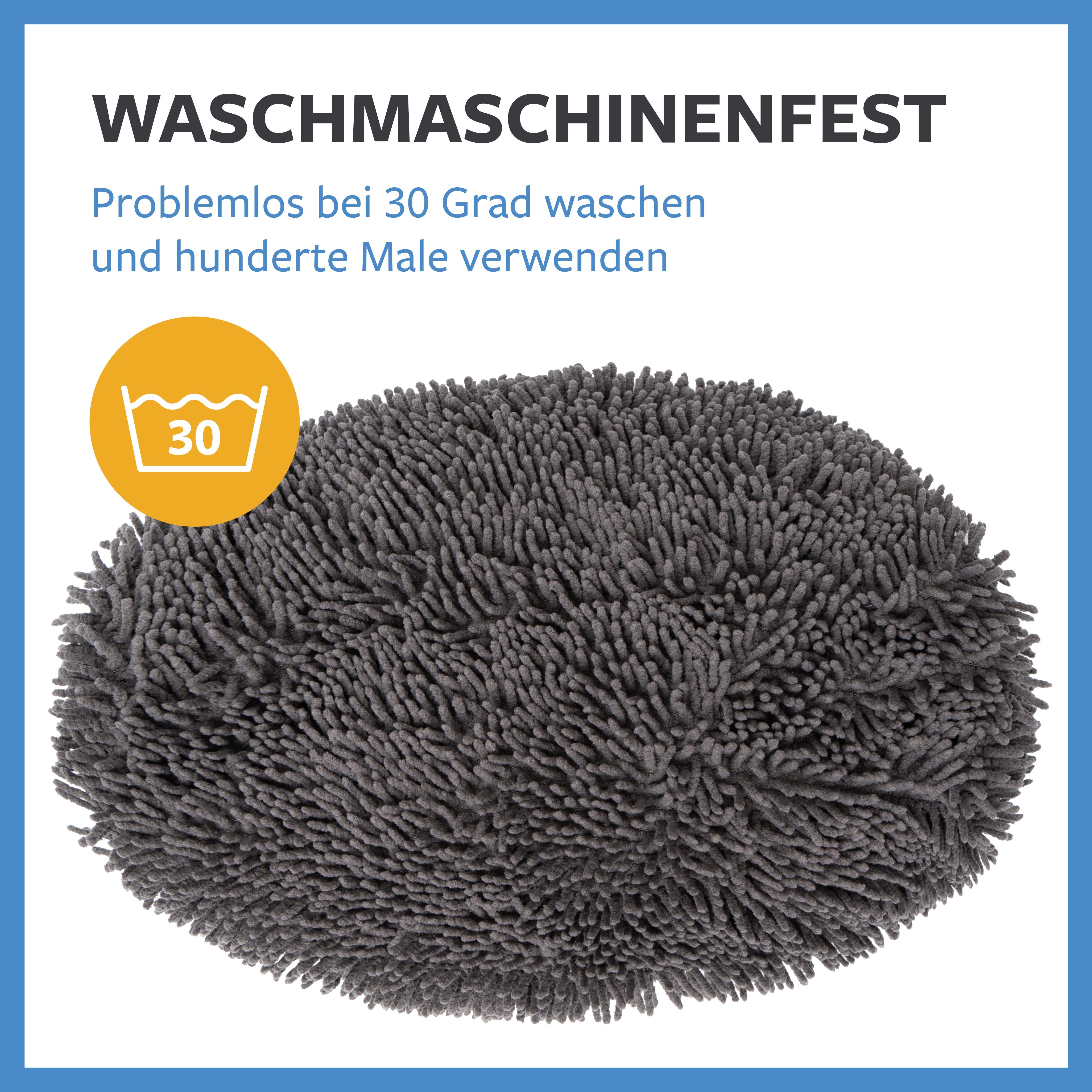 CARBIGO Autowaschbürste Mikrofaser Bürstenüberzug 700 GSM Autobürste, Fahrzeugpflege, Felgenreingung, Handpolierschwamm, (1-tlg)