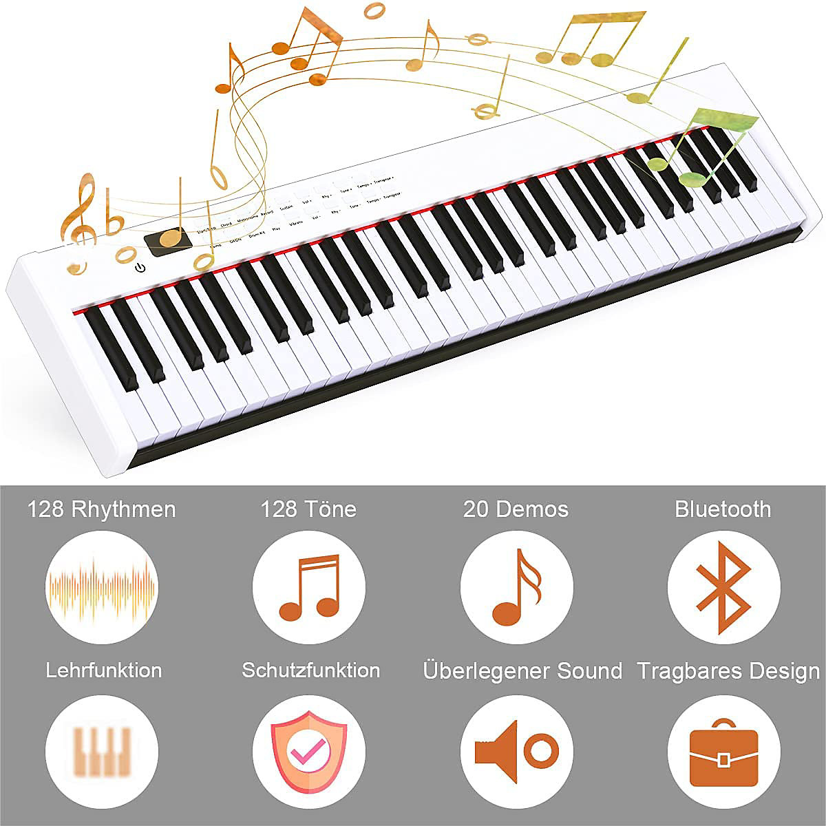 Keyboard 61 Tasten mit Sustain-Pedal