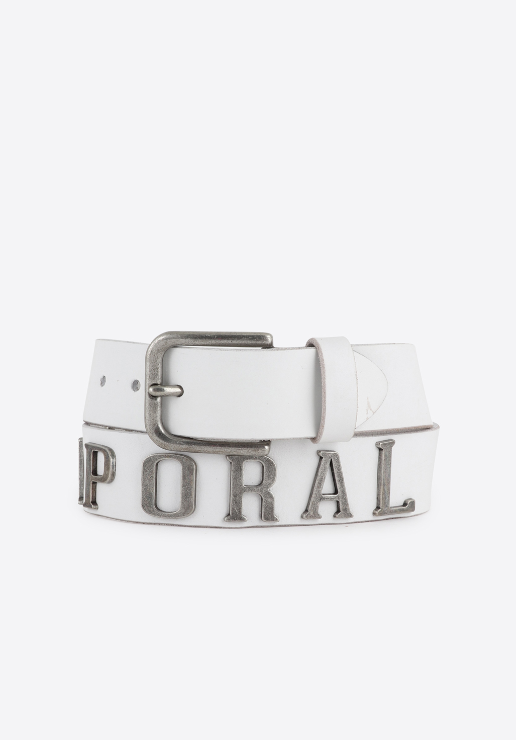 KEZEL  Ceinture en cuir blanc Homme
