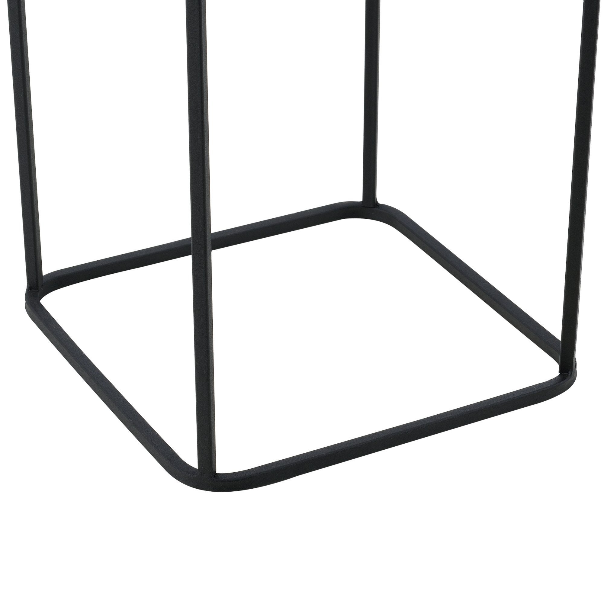 en.casa Blumenständer (Set, 2er), Mettet Pflanzenständer 2er Set Metall Goldfarben/Schwarz