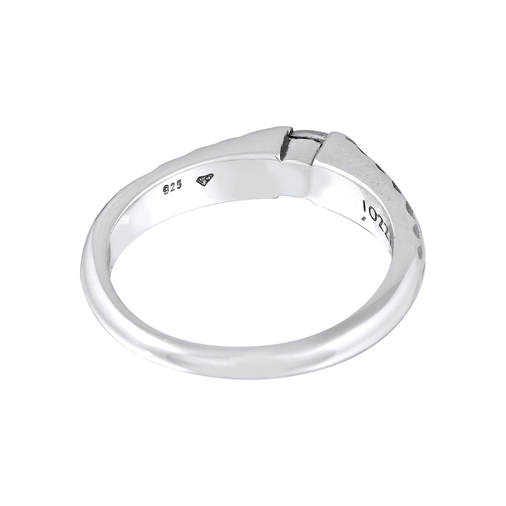 KUZZOI KUZZOI Bague Homme Bande Vintage Usagé avec pierre labradorite en argent sterling Bague