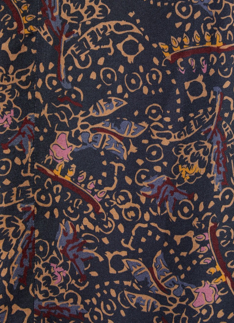 Fustă midi galbenă Sessùn cu imprimeu