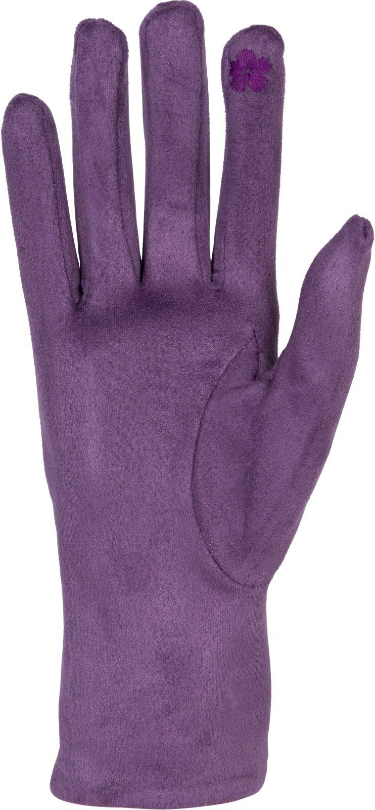styleBREAKER Fleecehandschuhe Einfarbige Touchscreen Handschuhe Ziernähte