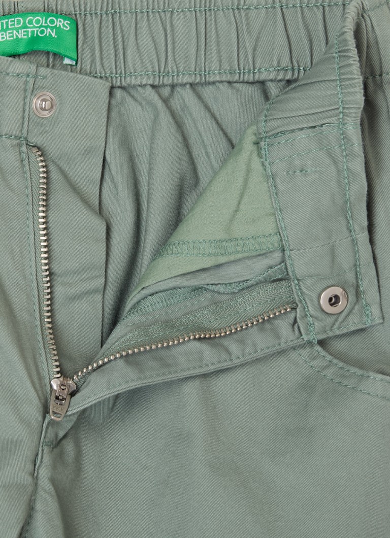 Pantaloni cargo slim fit Benetton cu buzunare aplicate