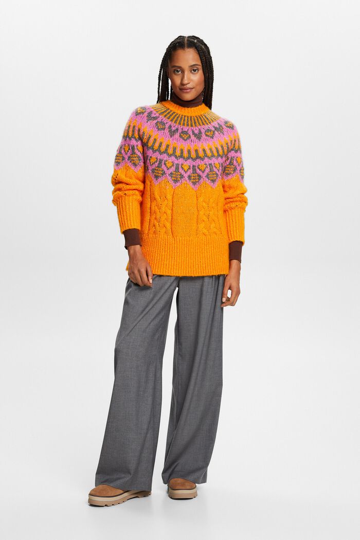 Pullover mit Fair-Isle-Muster aus Wollmix
