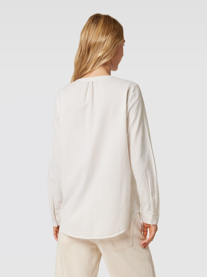 Bluse mit Streifenmuster in sand
