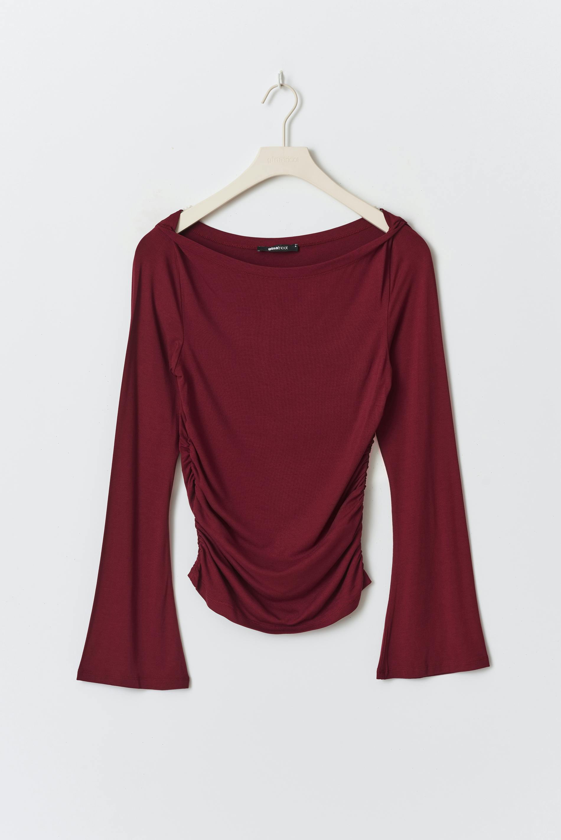 Soft touch boatneck top