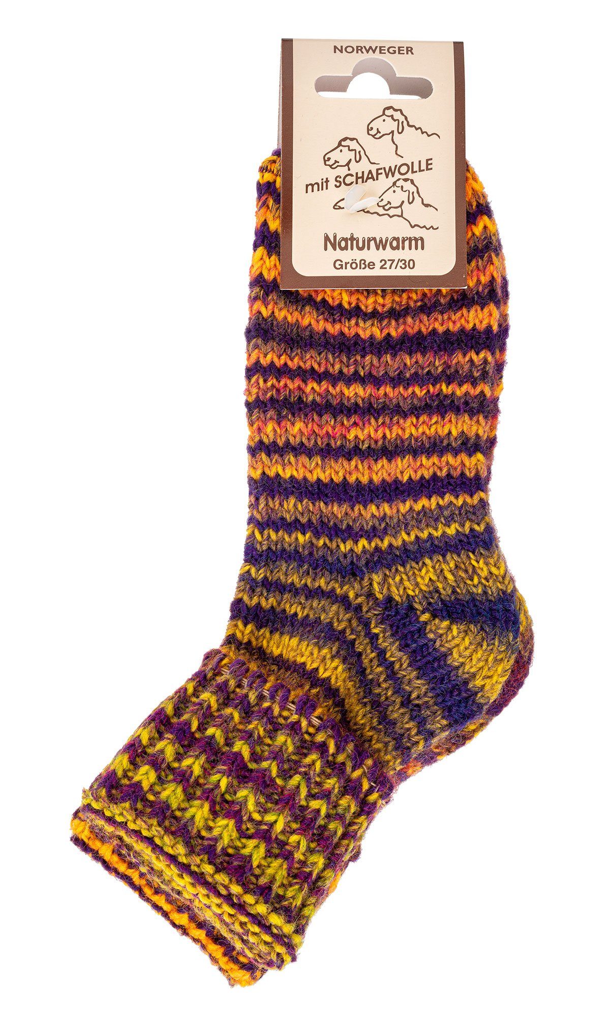 FussFreunde Norwegersocken 2 Paar warme, kuschelige Kindersocken mit Wolle im Skandinavien-Style