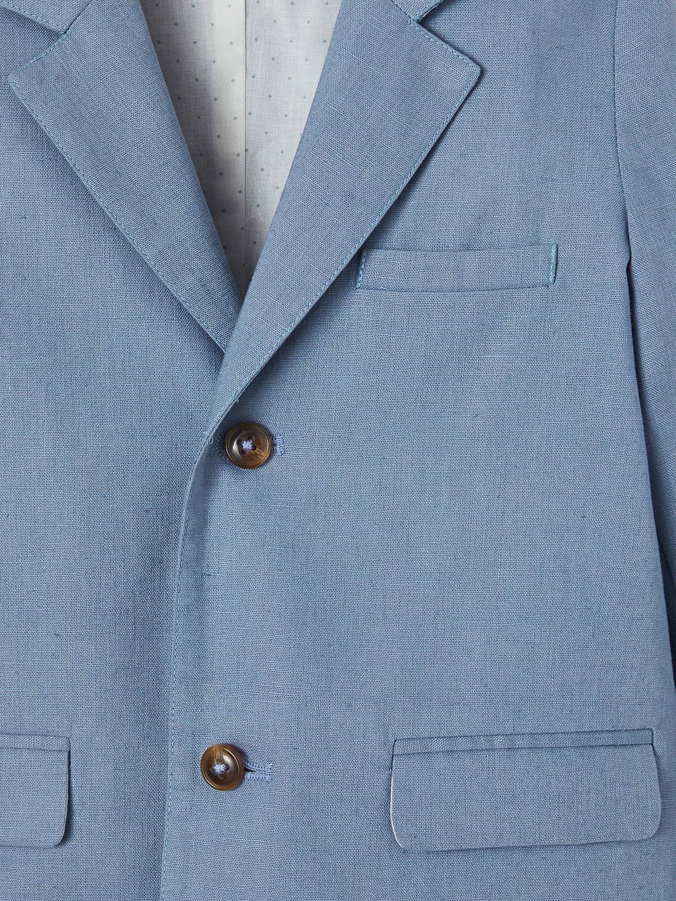 Veste de cérémonie garçon en coton/lin marine foncé