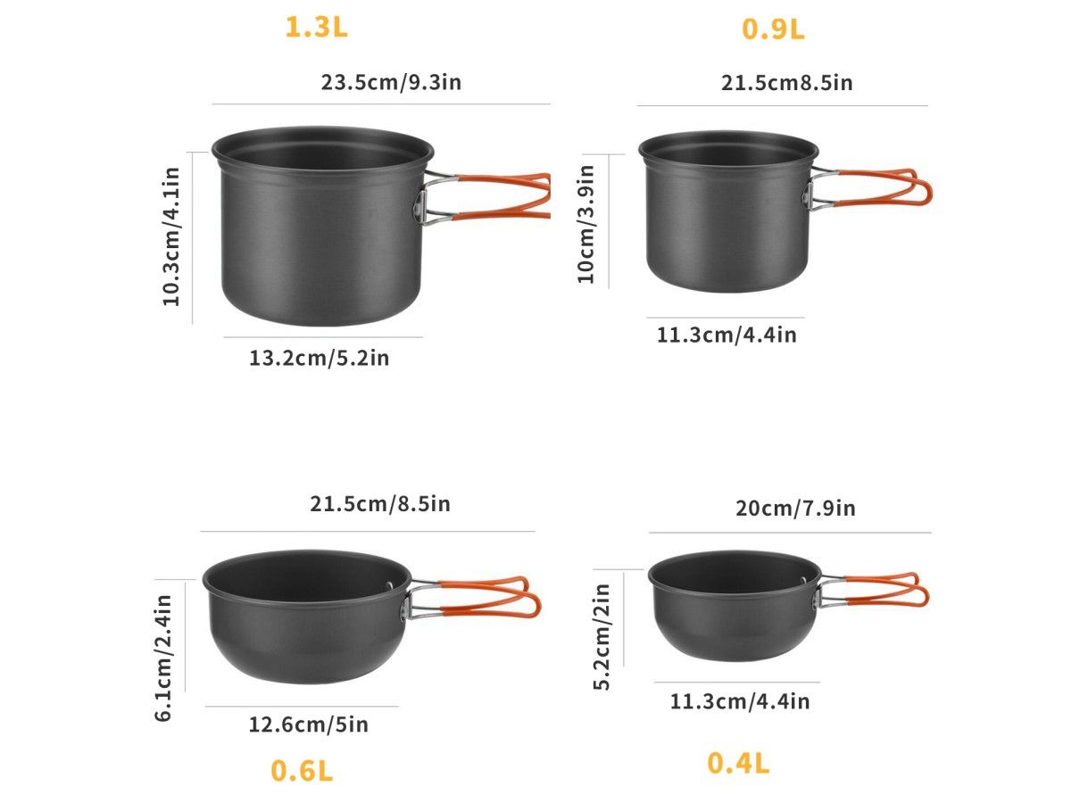 Bulin Aluminium 4-Teiliges Topfset