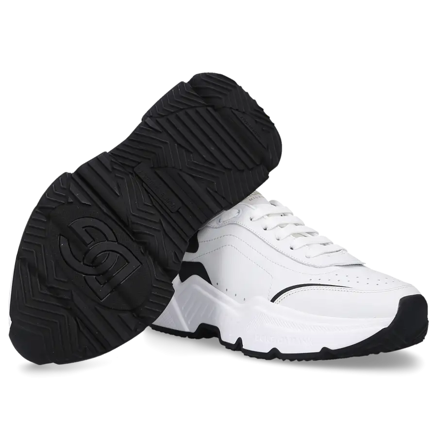 Dolce & Gabbana - Sneaker low DAYMASTER Kalbsleder - weiß