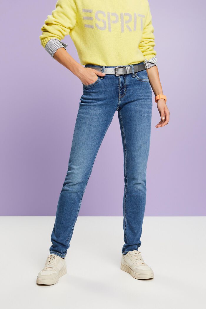 Schmale Jeans mit mittlerer Bundhöhe