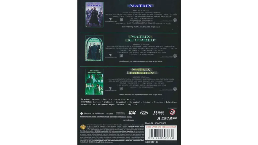 Matrix - Trilogy  [3 DVDs]
