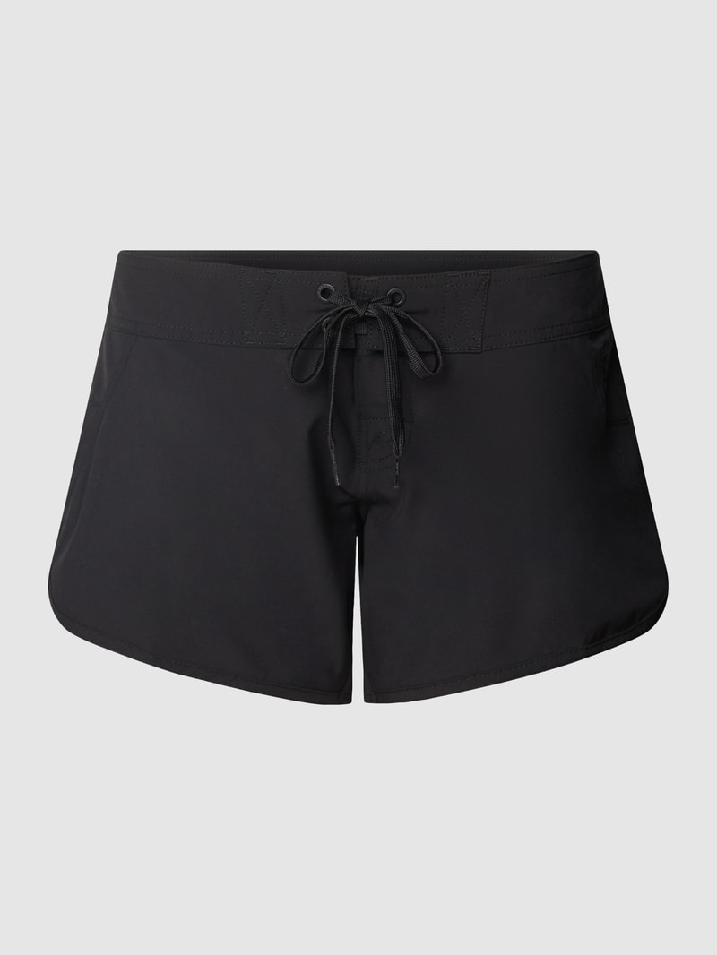 Shorts mit elastischem Bund in schwarz