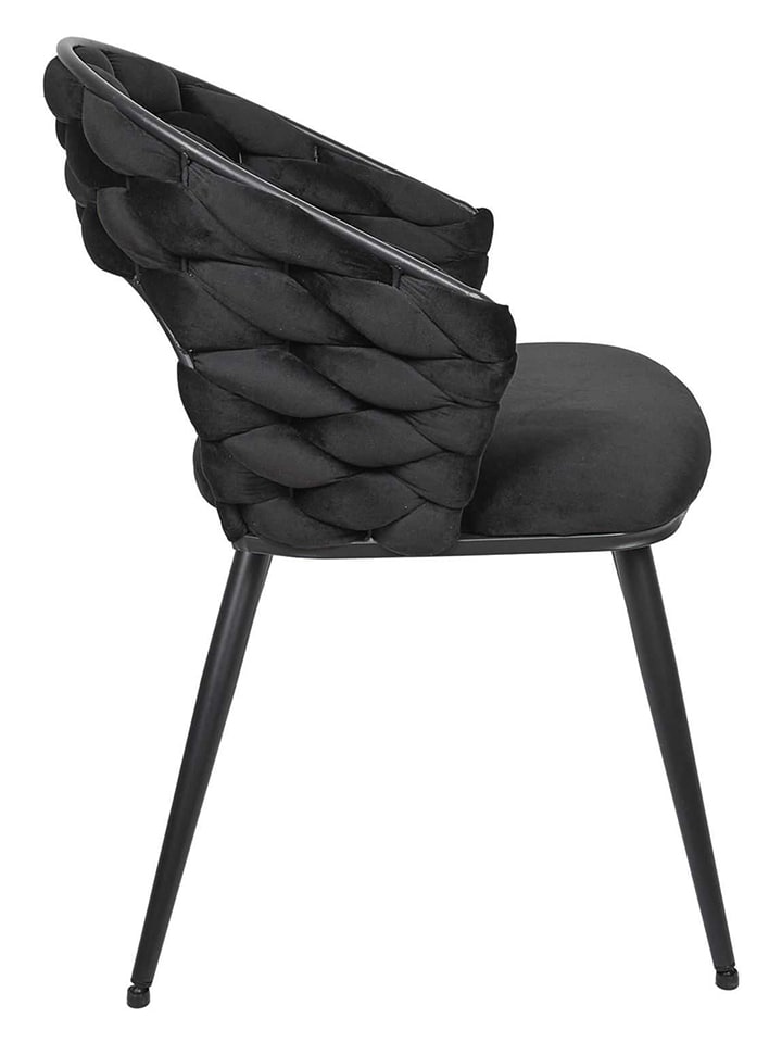 Rétro Chic Esszimmerstuhl ''Sawyer'' in Schwarz - (B)63 x (H)83 x (T)54 cm günstig kaufen onesize