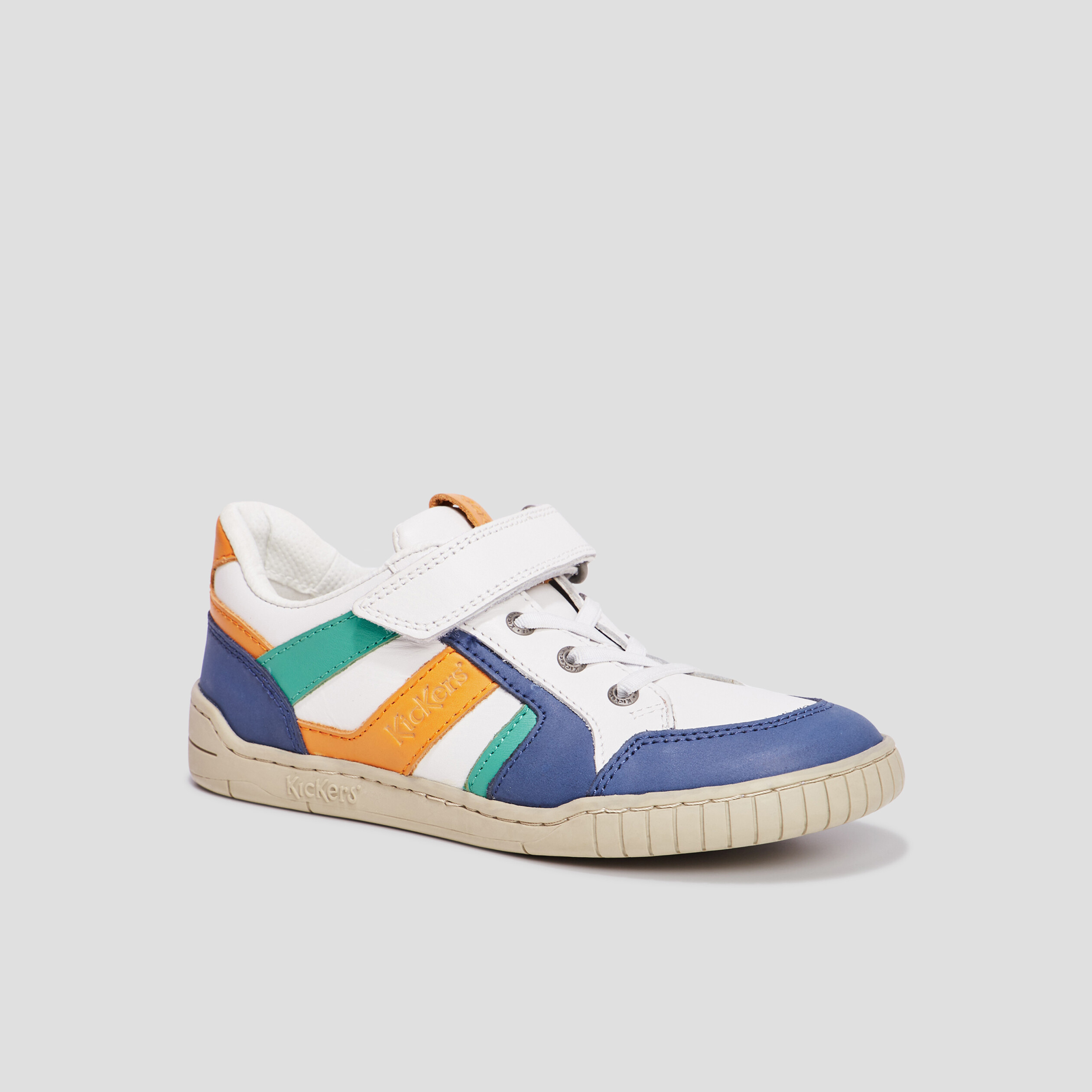 Tennis basses en cuir Kickers Windo blanc garçon | La Halle