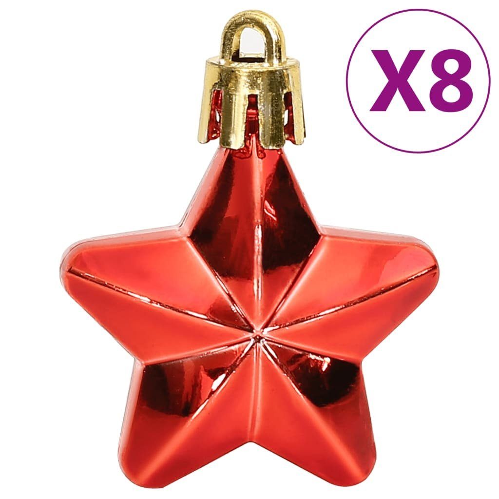 vidaXL Christbaumschmuck 111-tlg. Weihnachtskugel-Set Rot Polystyrol (111-tlg)