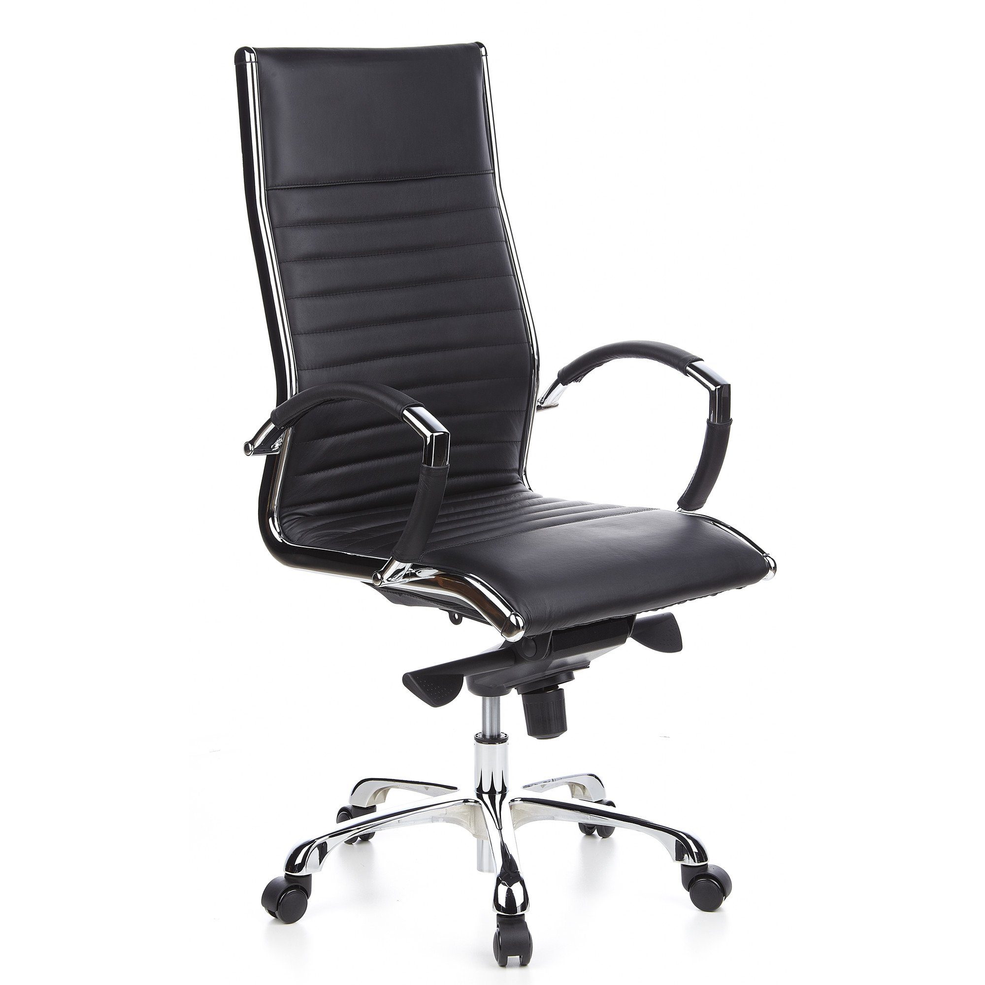 hjh OFFICE Chefsessel Profi Chefsessel PARMA 20 Leder mit Armlehnen, Drehstuhl Bürostuhl ergonomisch